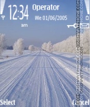 Capture d'écran Winter road thème