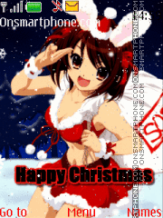 Suzumiya haruhi happy christmas Theme-Screenshot