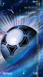 Soccer Ball Blue theme screenshot