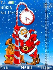 Santa clock theme screenshot
