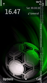 Soccer Ball Green tema screenshot