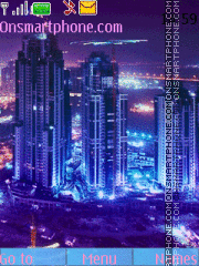 Megapolis in night Theme-Screenshot