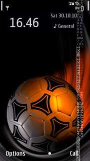 Soccer Ball Red tema screenshot