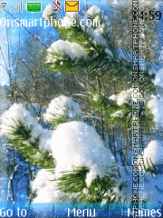 Fir-tree in to snow tema screenshot