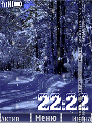Winter night, 12 pictures theme screenshot