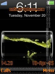 Battery Clock 01 tema screenshot