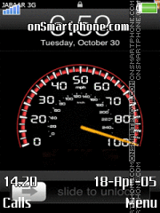 Скриншот темы Speedometer Clock