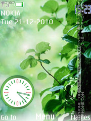 Скриншот темы Green Clock
