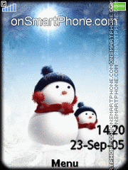 Snowmen 01 theme screenshot