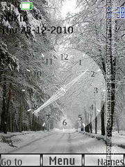 Winter Clock 02 theme screenshot