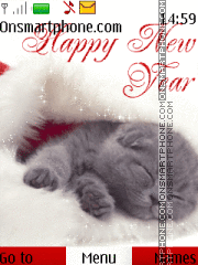 New Year Cat 01 tema screenshot