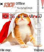 Christmas Kitty 01 theme screenshot