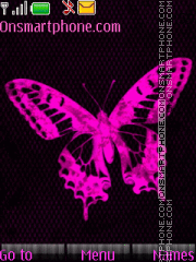 Pink butterfly theme screenshot