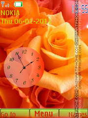 Orange Rose SWF tema screenshot