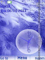 Скриншот темы Winter clock
