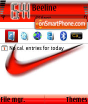Capture d'écran Nike Red v1 thème
