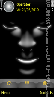Capture d'écran Black face thème
