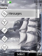Скриншот темы White Ship Clock