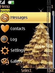 Golden Tree Clock theme screenshot