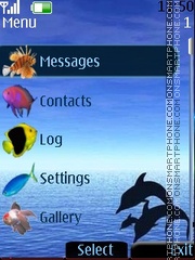 Capture d'écran Dolphins Clock thème