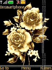 Gold roses theme screenshot