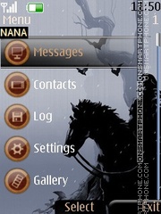 Black Horse Clock Theme-Screenshot