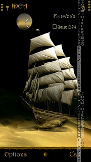Ship in Desert tema screenshot
