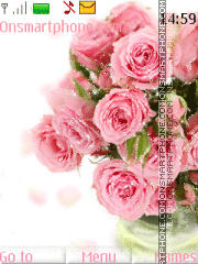 Pink bouquet theme screenshot