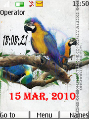 Parrot clock Theme-Screenshot