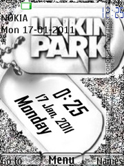 Linkin Park Clock 01 theme screenshot