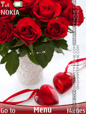 Rose and hearts theme screenshot