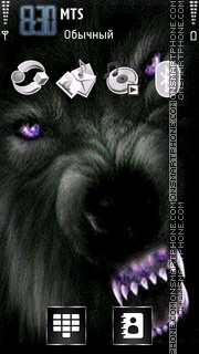 Dark wolf 01 tema screenshot