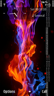 Red Blue Fire theme screenshot