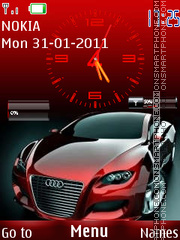 Audi Clock W Battery theme screenshot