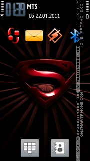 Super Man Logo tema screenshot