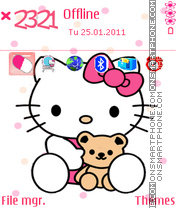 Скриншот темы Pink Kitty 04