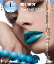 Girl with blue Theme-Screenshot