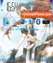 Anime Warrior Girl theme screenshot