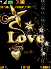 Gold Love theme screenshot