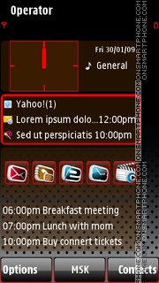 Capture d'écran Black and red thème