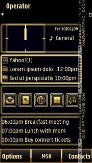 Capture d'écran Gold N97 thème