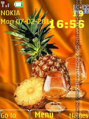 Ananas Clock tema screenshot