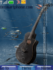 Скриншот темы Guitar in water