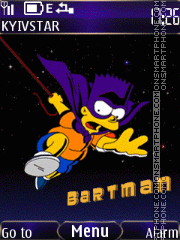 Bartman animated theme screenshot