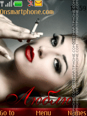 Smoking girl Theme-Screenshot