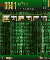 Glass Matrix tema screenshot