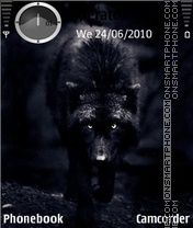 Capture d'écran Black wolf thème
