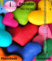 Colorded hearts tema screenshot