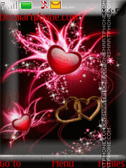 Animated hearts tema screenshot