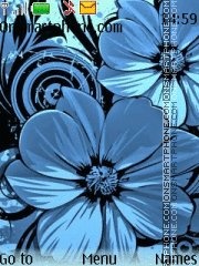 Скриншот темы Blue Flower 06
